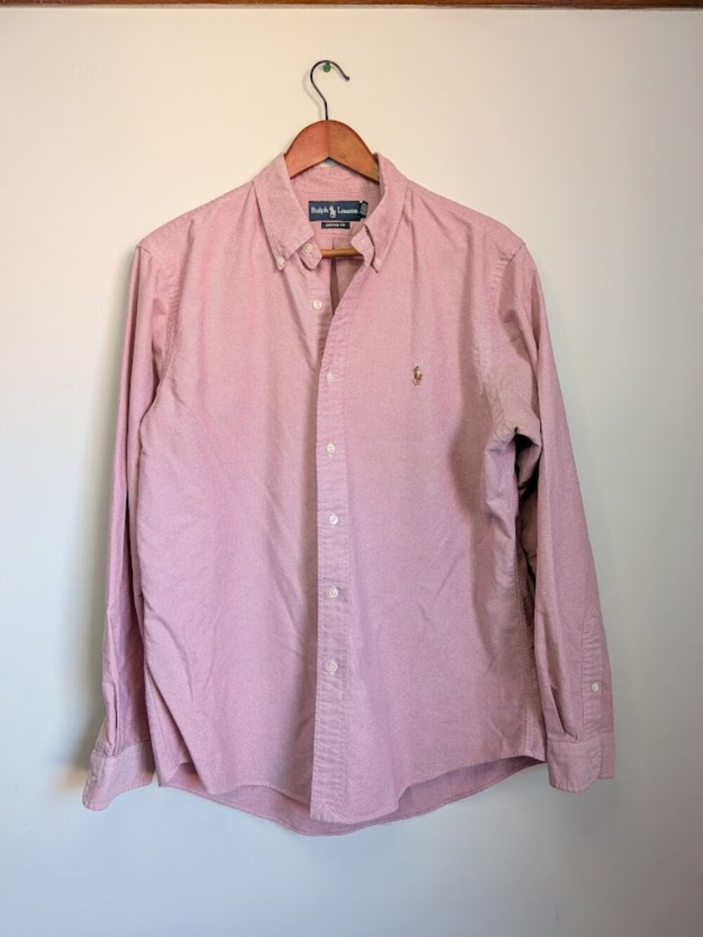 Polo Ralph Lauren Oxford Shirt Button Down Pony Mens Large Custom Fit Preppy